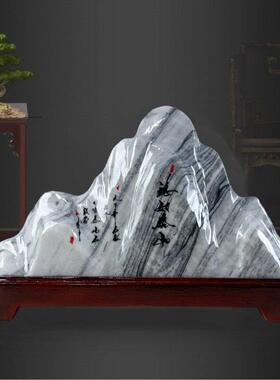 泰山石敢当天然风水原石靠山石观光石办公室客厅玄关博古架摆件