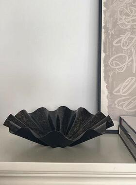 轻奢复古做旧金属样板房民宿果盘客厅茶几玄关家用收纳装饰摆件