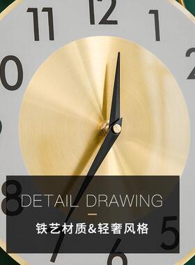 新中式意墙饰挂钟居银杏叶客挂件现代简约壁饰家装饰创厅时尚烟暖