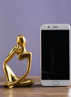 创意思房人物摆样件树脂装饰品客厅电视柜考板桌面7128D抽象人物