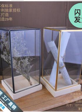 新款直销欧式简约几何玻璃罩摆件 家居客厅服装店咖啡厅软装陈列