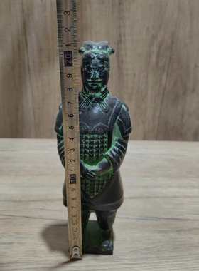 仿古纯铜兵马俑站佣西安秦始皇兵马俑秦俑青铜器摆件收藏工艺品