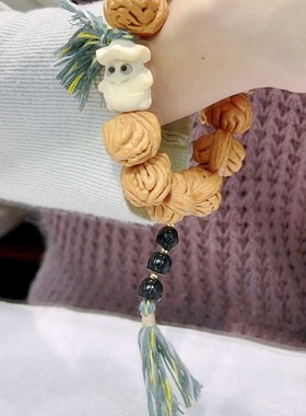 大球核搭桃手串手持配231018-1实竹派大星流苏滴流小煤配件文心玩