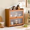 Desktop storage box storage cabinet tea set display cabinet tableware cosmetics kitchen water cup storage cabinet