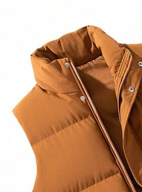 W 67386 Men's warm stand collar vest 士保暖立领棉马甲