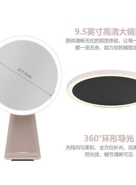 化妆镜led灯网红补光镜台式小夜灯梳妆镜家用创意智能桌面镜子