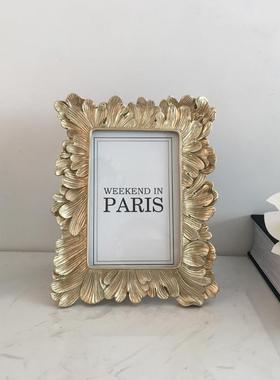 树脂工艺品欧式复古美式树叶6寸相框画框相架摆台创意家居装饰品