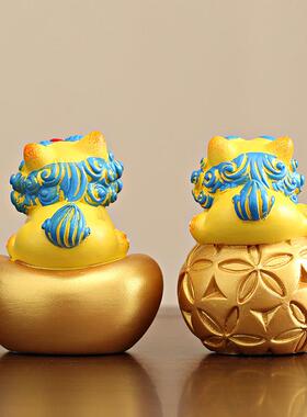 国潮可爱风狮爷石敢当狮子文创摆件办公桌面工位装饰创意生日礼物