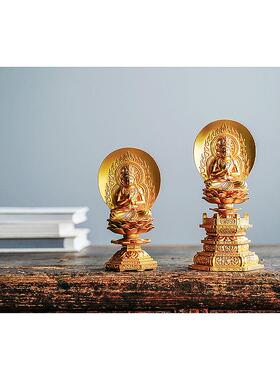 新款大日如 来进口生镀金佛像羊肖年生肖猴年本命年守护如来佛摆