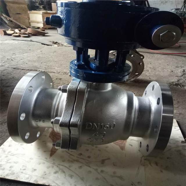 Chemical Industry Department Standard Ball Valve Q341W-10R Manual Worm Gear Flange Ball Valve Industrial Degreasing Ball Valve