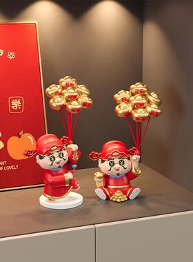 招财财神爷钥匙收纳摆件玄关入户门口客厅家居桌面装饰品新居送礼