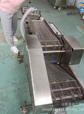 带鱼段浸浆设备鱿鱼全自动油炸上浆机304不锈钢牛肉饼浸浆机器