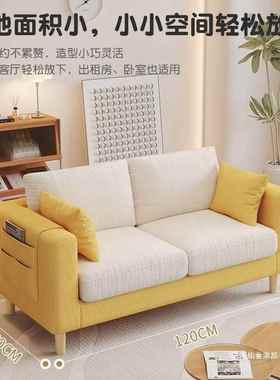 双人沙发客厅小户型现代简约小沙发网红卧室出租屋服装店布艺沙发