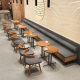 Chain coffee shop tables and chairs office leisure negotiation reception rest area book bar catering milk tea shop sofa solid wood