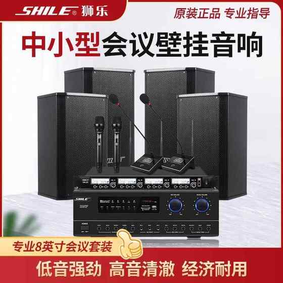 狮乐BX108/AV108会议室音响套装功放组合培训店铺超市壁挂音箱