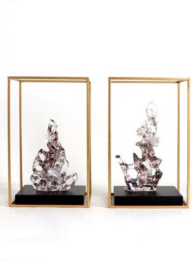 新式创意水树脂太湖中石墨件售楼处MC-TY-57会摆所书房玄关假山装