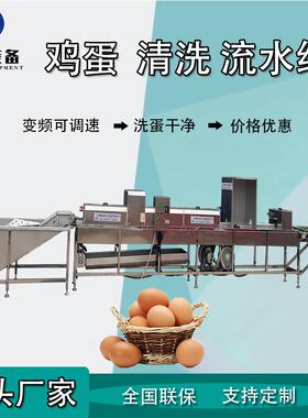 中小型自动洗蛋机304不锈钢蛋品加工成套设备鸡蛋清洗风干喷油