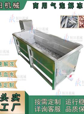 商用鸭货气泡解冻机肉制品清洗去血水化冻池鸡爪鱼虾冻品机304