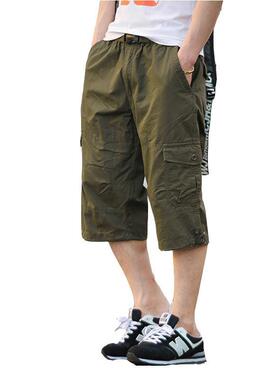 Men's cropped pants, plus size sports workwear pants,