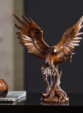 搬新家必的备的摆件玄关寓意好的摆件美式金色老鹰家居玄关书房公