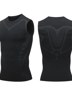 Men's sports vest, men's fitness breathable hurdle type