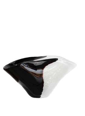 中古风创意水墨拼接大口琉璃花瓶摆件样板间民宿客厅软装花艺饰品