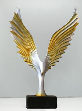 正品大鹏厅展翅创意艺术现代简约高档轻奢客酒柜书柜件博物架摆装