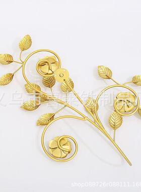 轻奢U型窗帘挂钩客厅创意纱帘钩时尚玫瑰花窗帘挂钩