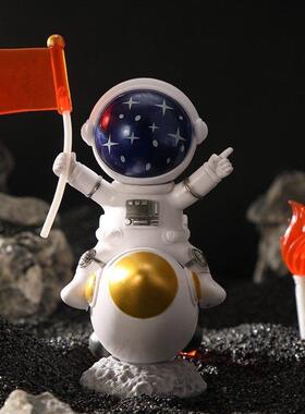 创意太空人车载小摆件桌面太空人客厅电视柜儿童房家居装饰摆设品