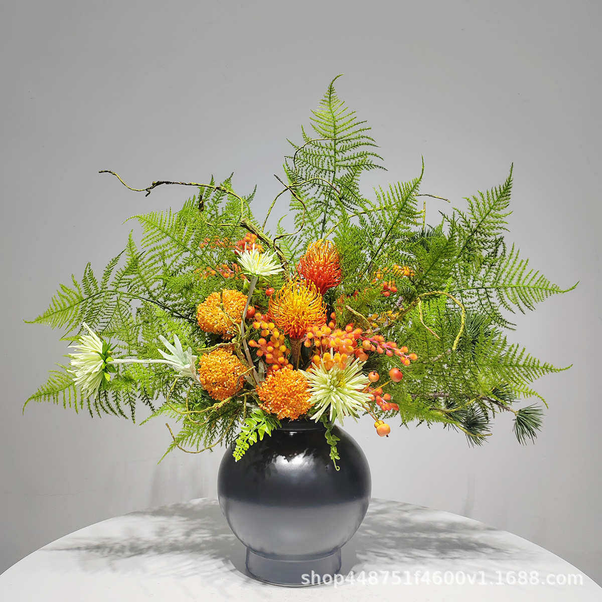 新中式仿真插花假花果子家居酒店仿真花绿植盆景植物整体软装摆件,淘宝优惠券,粉丝福利购,淘宝优惠卷