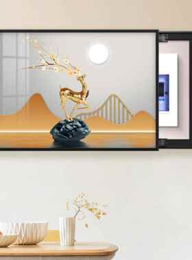 电表箱装饰画现代简约餐厅配电箱挂画免打孔遮挡配电箱开关壁画