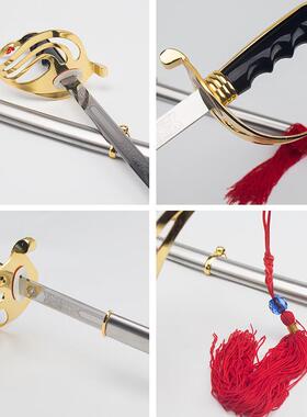 仪仗挥剑不式锈钢欧指洋剑装饰道西具剑未UDQ开刃