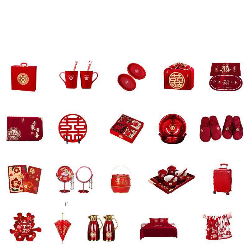 The married woman will accompany her mother-in-law's family to marry a complete wedding dowry set, a set of wedding items, a full set of wedding supplies