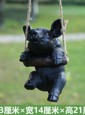 户外树脂小猪考拉挂件可爱花园庭院装饰摆件动物雕塑工艺品道