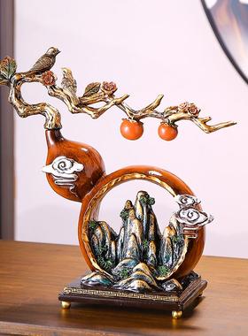 平安如意摆件新中式家居饰品客厅玄关电视柜摆设乔迁新居开业礼物