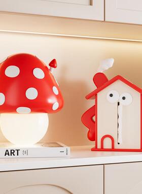 多巴胺房子纸巾盒桌面摆件耶诞节家居装饰抽取式卫生纸盒茶几摆设