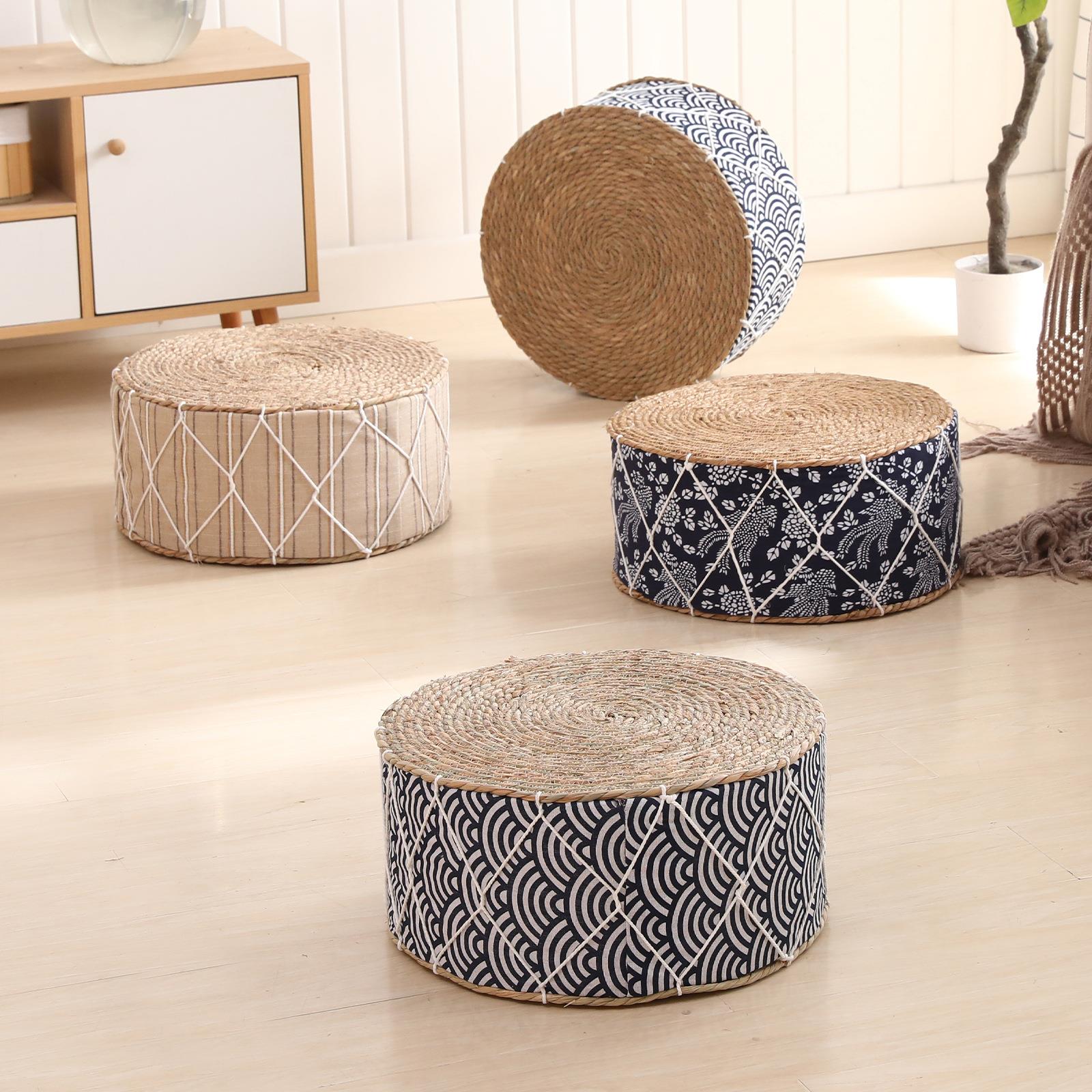 Straw mat thickened futon tatami seat pier floor pier mat woven cushion floor mat living room bay window home