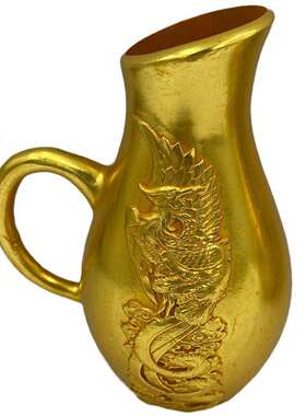 仿古工艺品古玩铜器摆件仿古分酒器家居摆件收藏品