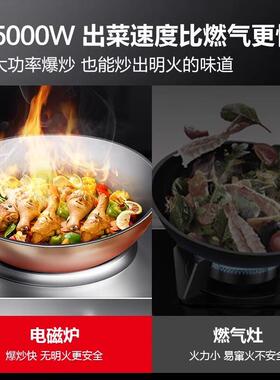 德玛仕商用电磁炉多头电磁灶家用双灶凹面台式双头大功率电磁炉