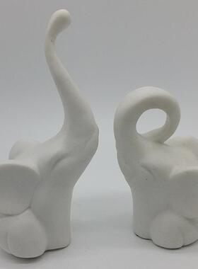 树脂情侣砂岩可爱小象摆件电视柜桌面装饰创意客厅家居装饰品