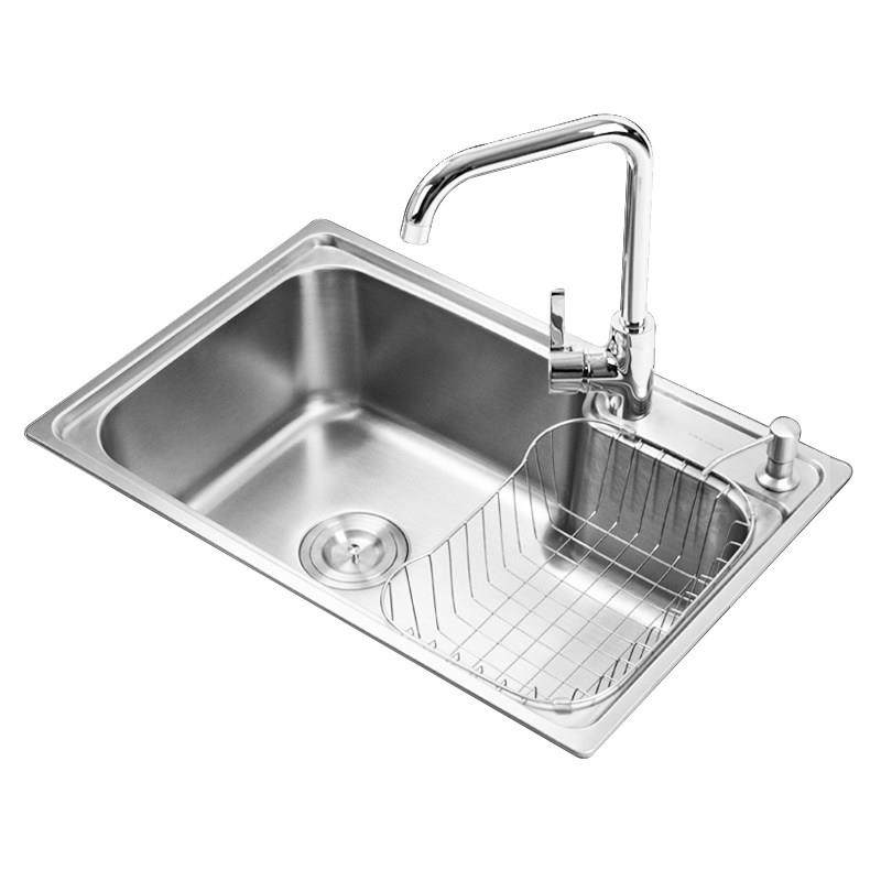 厨房不锈钢水槽单槽洗菜盆 加厚拉丝一体洗菜池水盆洗碗盆台下盆,淘宝优惠券,粉丝福利购,淘宝优惠卷