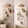 Hole board storage rack solid wood entrance hall wall wall storage rack cloud shape wall custom storage rack