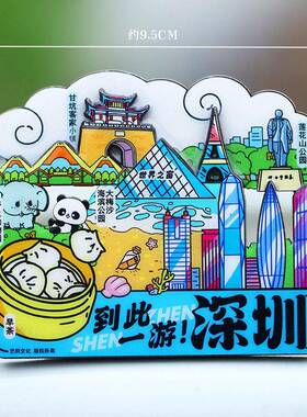 【深圳】旅游冰箱贴广东深圳锦绣中华世界之窗城市纪念品国潮磁贴