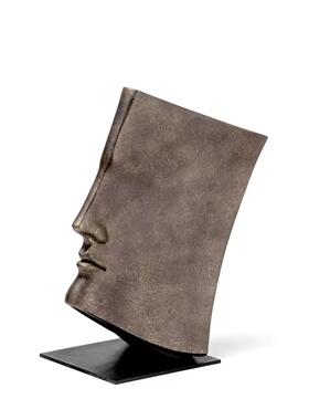 现代北欧创意人脸书摆件家居装饰品软装样板房人物雕塑树脂工艺品