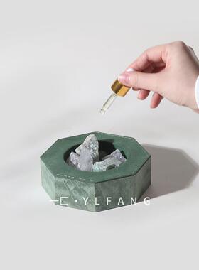 一匚 现代轻奢大理石手工扩香器组合摆件 样板间酒店会所香氛装饰