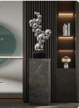 钢意不师锈金属球艺术品创雕塑样板间售楼处客厅玄关TR5033设计摆