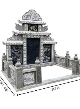 石墓碑石雕农村土葬石碑清明节花岗岩刻字墓碑雕刻石碑老祖宗立碑