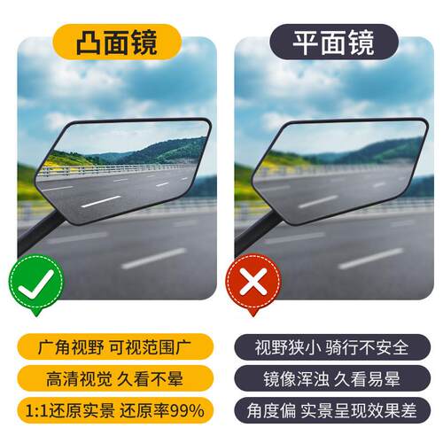 适用行际后视镜于雅迪/台铃/小牛/九号/极核电动车后视镜改装配件 - 图2