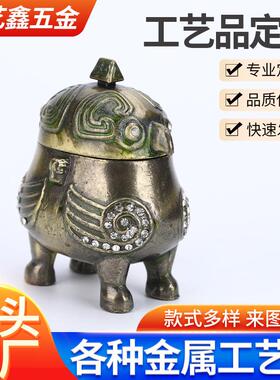 厂家直销晋侯复古鸮卣鹤尊宠萌摆件博物馆文创纪念品珠宝盒工艺品