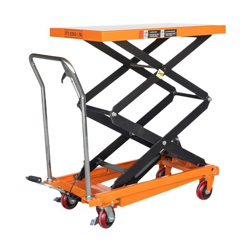 液压升降平台车手动电动移动脚踏升降平台车小型模具搬运手推车 - 图3